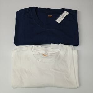 2 Brahma Work T-Shirt 3XLT 54-56 Blue And White Pocket Tee